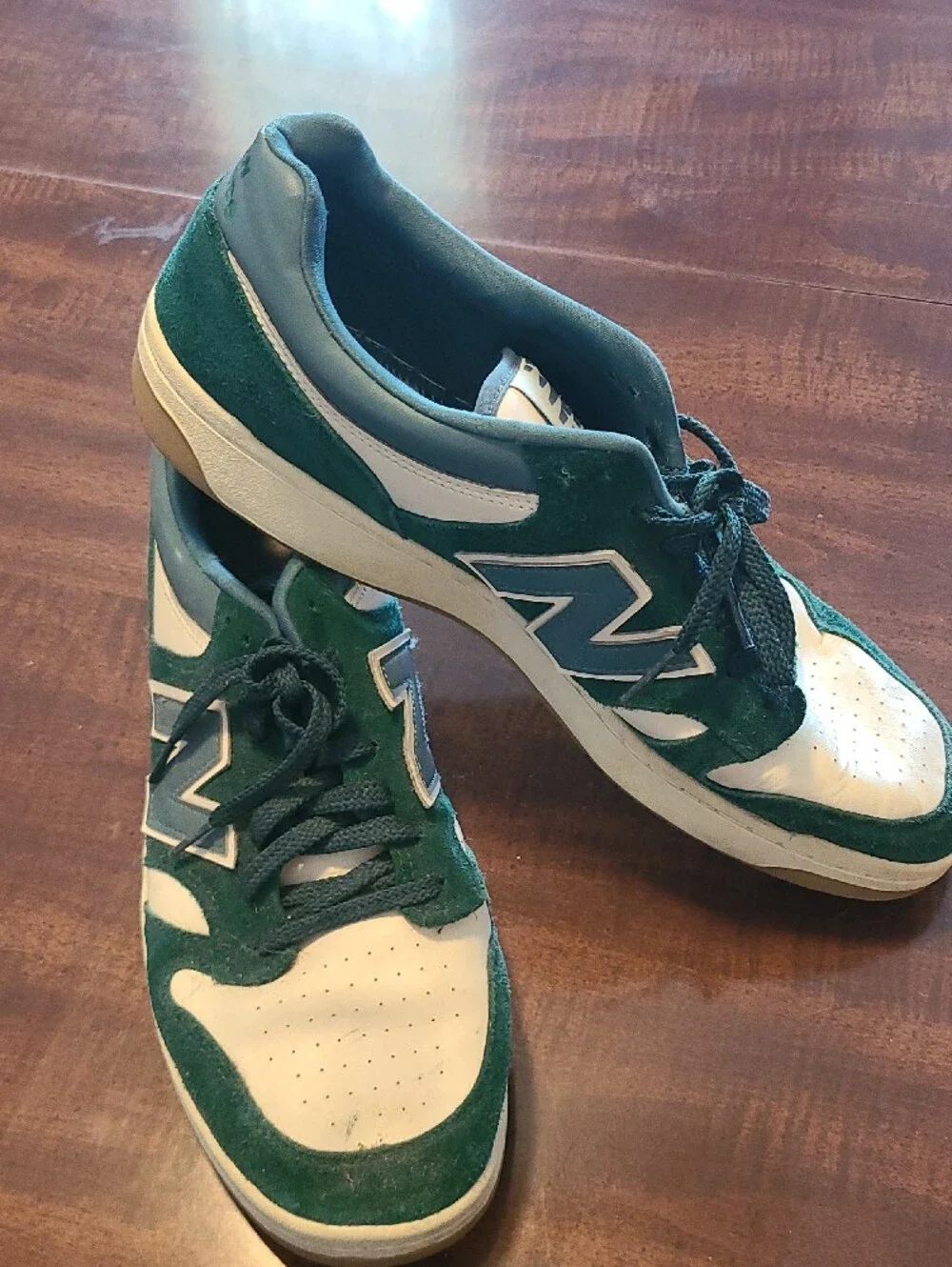 New Balance BB480LPA Men's Size 13 Green White Leather Sneakers 480